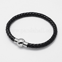 Geflochtenen Lederband Armbänder BJEW-I199-01