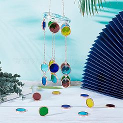 36 Stück 6 Farben farbige Glasmosaikfliesen DIY-OC0009-46