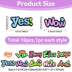 10 Stück 10 Stile undurchsichtige Harz-Decoden-Cabochons FIND-YW0005-82