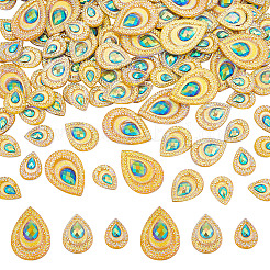 120 Stk. 3 Arten opake Harz-Cabochons CRES-GA0001-08