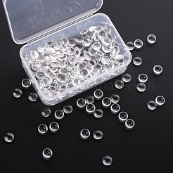 200 Stück transparente Glascabochons GGLA-YW0001-03