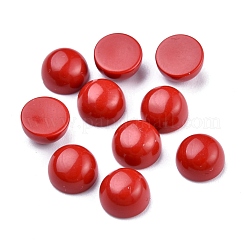 Synthetische Korallen Cabochon G-P393-R65-6MM