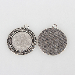 Tibetischer Stil Legierung Anhänger Fassungen X-TIBEP-N003-52AS