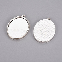 Aluminium-Anhänger Fassungen für Cabochons PALLOY-A19948-AS-LF