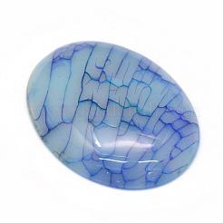 Oval gefärbte natürliche Knistern Achat Cabochon G-R349-30x40-03