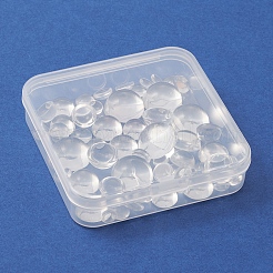 56pcs 5 Arten transparente Glascabochons GGLA-FS0001-03