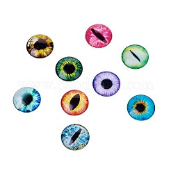 Augen bedruckte Glas Cabochons GGLA-BT0001-01