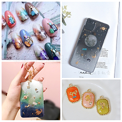 5 Farben synthetische Türkis-Cabochons MRMJ-OC0002-13