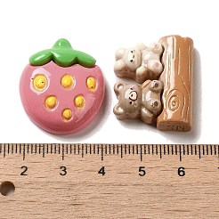 Deko-Cabochons aus undurchsichtigem Harz mit Frühlingsthema RESI-E053-03
