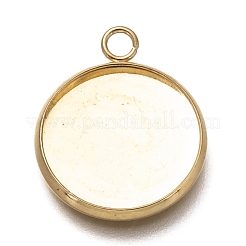 Cabochon-Fassungen für Anhänger aus Edelstahl 304 STAS-Z030-01B-G