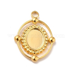 Ionenplattierung (IP) 304 Edelstahl Anhänger Cabochon-Einstellungen STAS-I197-005G