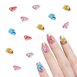 24 Stück 6 Farben Harz-Strass-Cabochons MRMJ-HY0002-50