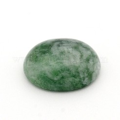 Ovale naturgrüne Jaspis Cabochons G-A136-C06-10x12mm