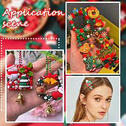 90 stücke 15 arten weihnachtsthema opake harz cabochons FIND-SC0011-32