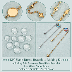 DIY-Set zur Herstellung blanker Kuppelarmbänder DIY-NB0009-79
