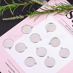 Cabochon-Fassungen für Anhänger aus Edelstahl 304 STAS-NB0001-03P