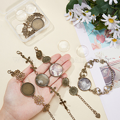 Bausatz für ein leeres Kuppelgliederarmband zum Selbermachen DIY-PH0009-13