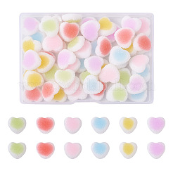 60 Stück 6 Farben Harz Cabochons Zubehör RESI-YS0001-06