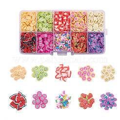 10 Arten Frucht handgemachte Fimo Nail Art Dekoration CLAY-CJ0001-34