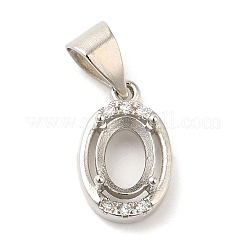 Messing-Kristall-Strass-Anhänger Cabochon-Einstellungen KK-D033-06P