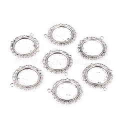 Zink Legierung Anhänger Fassungen für Cabochon & Strass PALLOY-A15290-AS-LF
