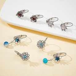 40 stücke 4 arten 304 edelstahl hebel ohrring cabochon einstellung Zubehörse STAS-CA0001-33