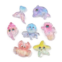 Transparente Harz-Cabochons der Ozeanserie RESI-R465-06