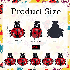 40 Stück Insektenmotiv opake Decoden-Cabochons aus Resin RESI-SC0005-88