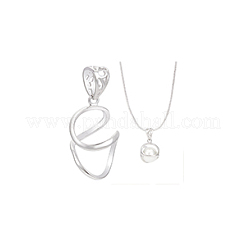 1 Stück Sterling Silber Anhänger Cabochon Fassung STER-BC0002-52