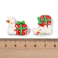 Weihnachts-Deko-Cabochons aus undurchsichtigem Harz CRES-M036-12A