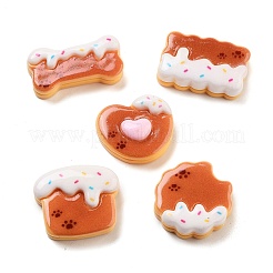 Undurchsichtige Decoden-Cabochons aus Kunstharzimitat für Lebensmittel RESI-B027-05