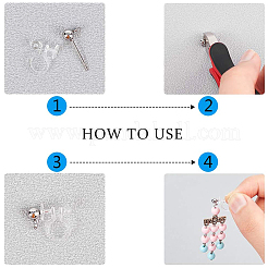 100 Stück 5 Stile Kunststoff-Ohrclips KY-AR0001-31