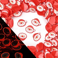 Leuchtende Harz-Cabochons mit Weihnachtsmotiv RESI-U003-02E
