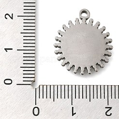 Cabochon-Fassungen für Anhänger aus Edelstahl 304 STAS-I310-18P