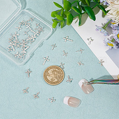 48 Stück 6 Stile Legierung Strass Cabochons MRMJ-GO0001-02