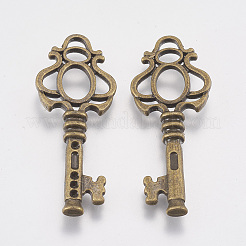 Tibetischer Stil Anhänger pflastern Fassungen für Cabochon X-TIBEB-23250-AB-NR