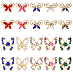 40 Stück Strass-Cabochons in Schmetterlingsform MRMJ-HY0002-38