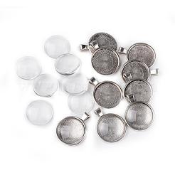 25mm transparent klar gewölbte Glas Cabochon Abdeckung für Legierung Fotoanhänger Herstellung TIBEP-X0009-RS
