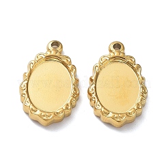 Ionenplattierung (IP) 304 Edelstahl Anhänger Cabochon-Einstellungen STAS-M323-57G