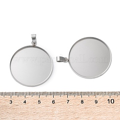 Cabochon-Fassungen für Anhänger aus Edelstahl 304 STAS-L282-010P-10