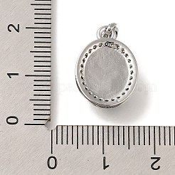 Anhänger aus Messing mit Mikropavé-Kubikzirkonia und Glas KK-K388-32P