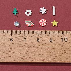 25g weihnachtliche handgefertigte Fimo-Cabochons CLAY-FS0001-14