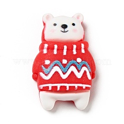 Undurchsichtige Cabochons aus weihnachtlichem Harz RESI-G039-11