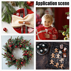 90 Stück 3 Stile Weihnachts-Cabochons aus opakem Harz. RESI-AR0001-39