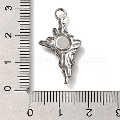 Cabochon-Fassungen für Anhänger aus Edelstahl 304 STAS-H223-24AS