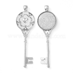 Tibetischer Stil Legierung schlüsselanhänger Cabochon Lünette Fassungen X-PALLOY-J494-51AS
