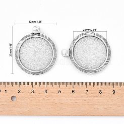 Tibetischer Stil Legierung Anhänger Fassungen TIBEP-N003-71AS