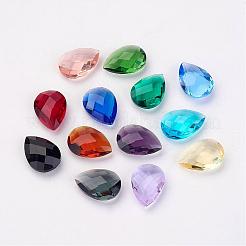 Facettierte Glas-Strass-Cabochons mit spitzer Rückseite RGLA-P015