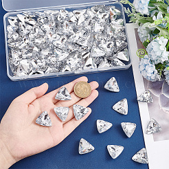100 Stück Acryl-Strass-Cabochons mit spitzer Rückseite TACR-OC0001-11