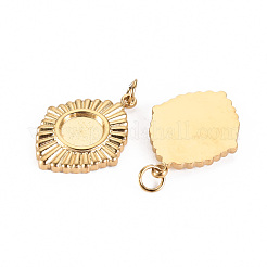 Cabochon-Fassungen für Anhänger aus Edelstahl 304 STAS-S116-252G